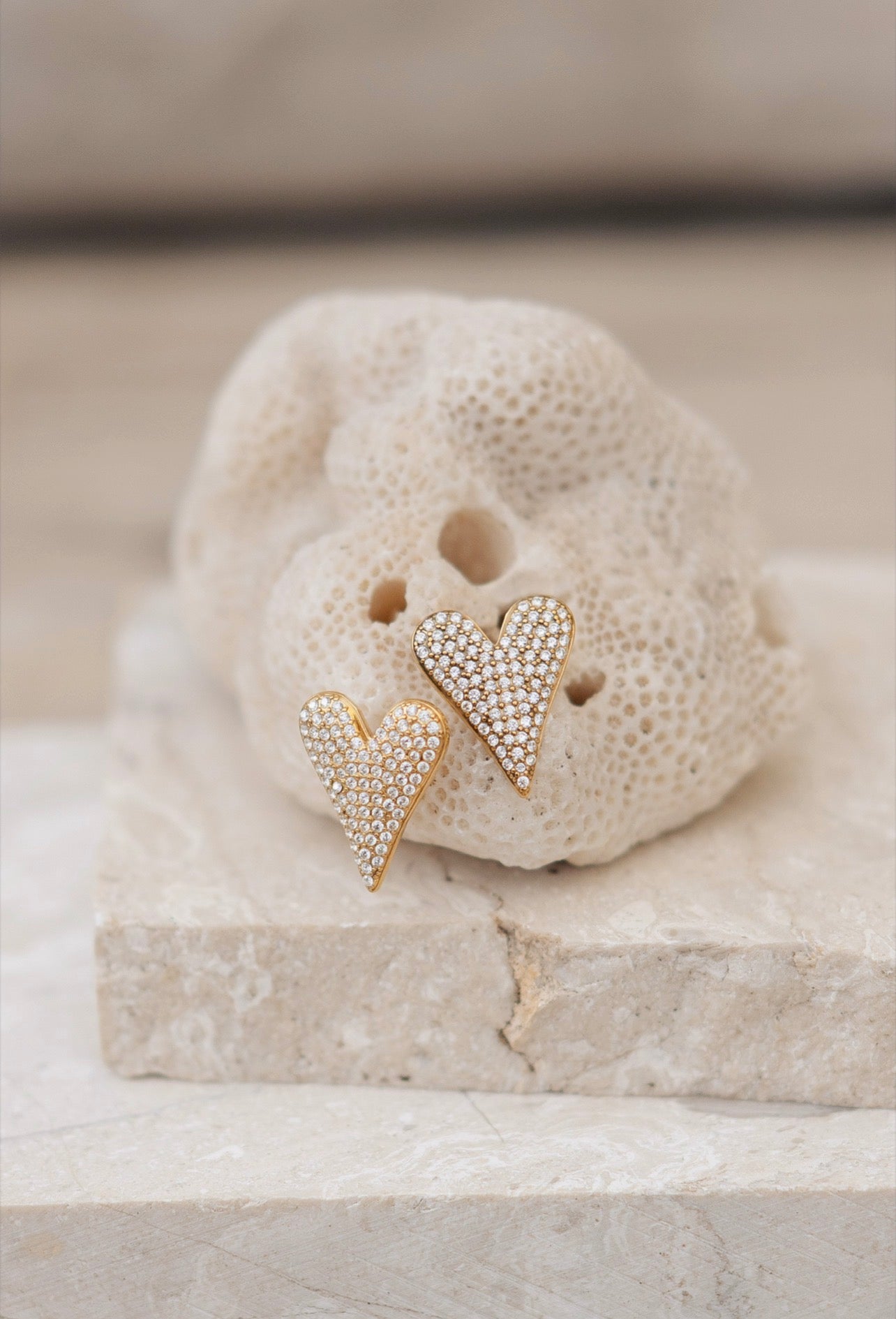 ORECCHINI CUORE PAVE'