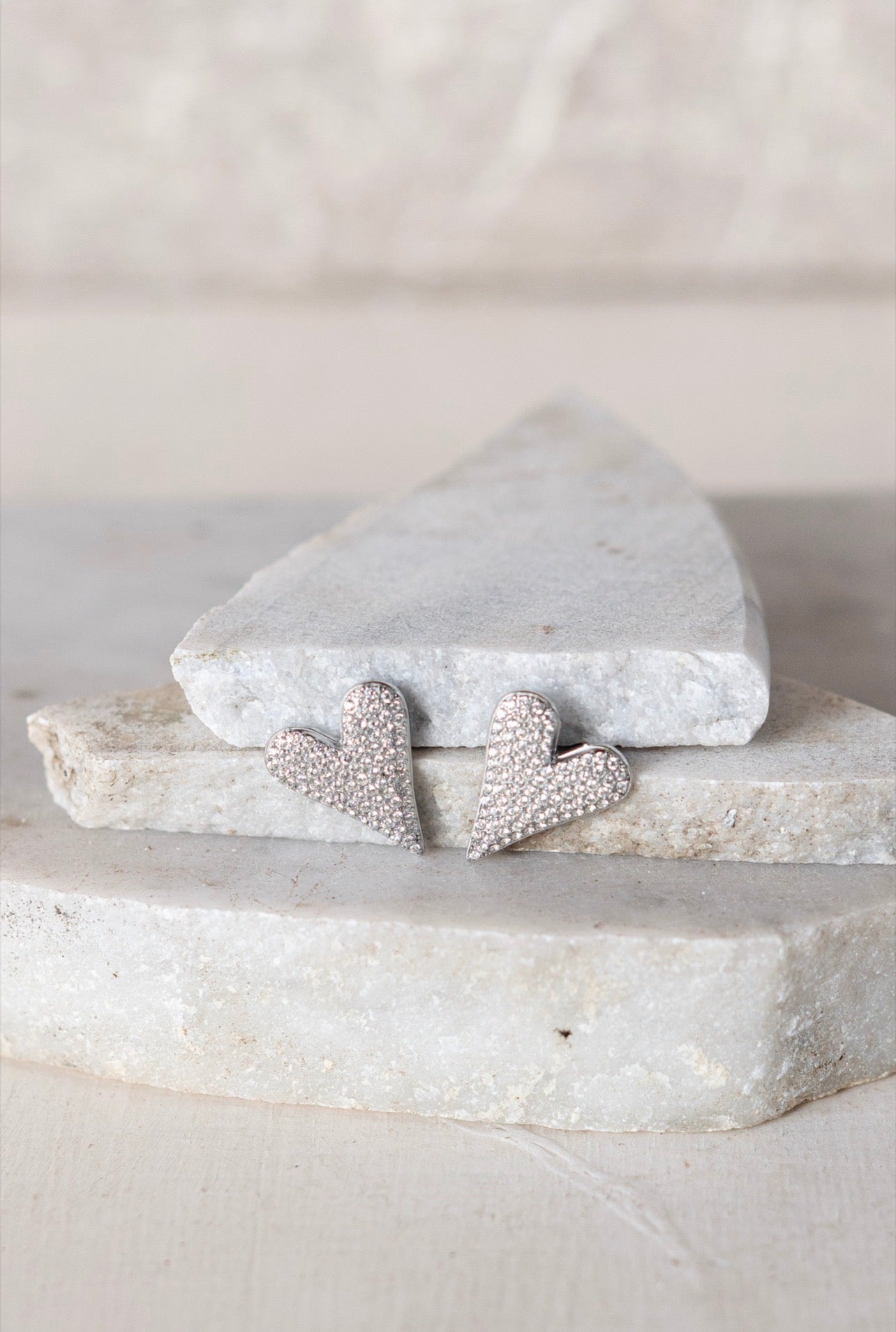 ORECCHINI CUORE PAVE'