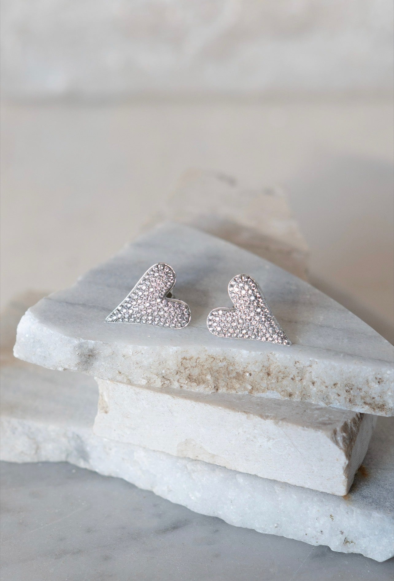 ORECCHINI CUORE PAVE'